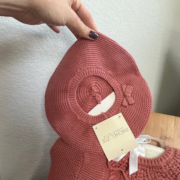 NWT Rachel Zoe Baby Dusty Rose 4 piece Cable Knit Sweater Dress Set 3 - 6 months - Picture 3 of 8